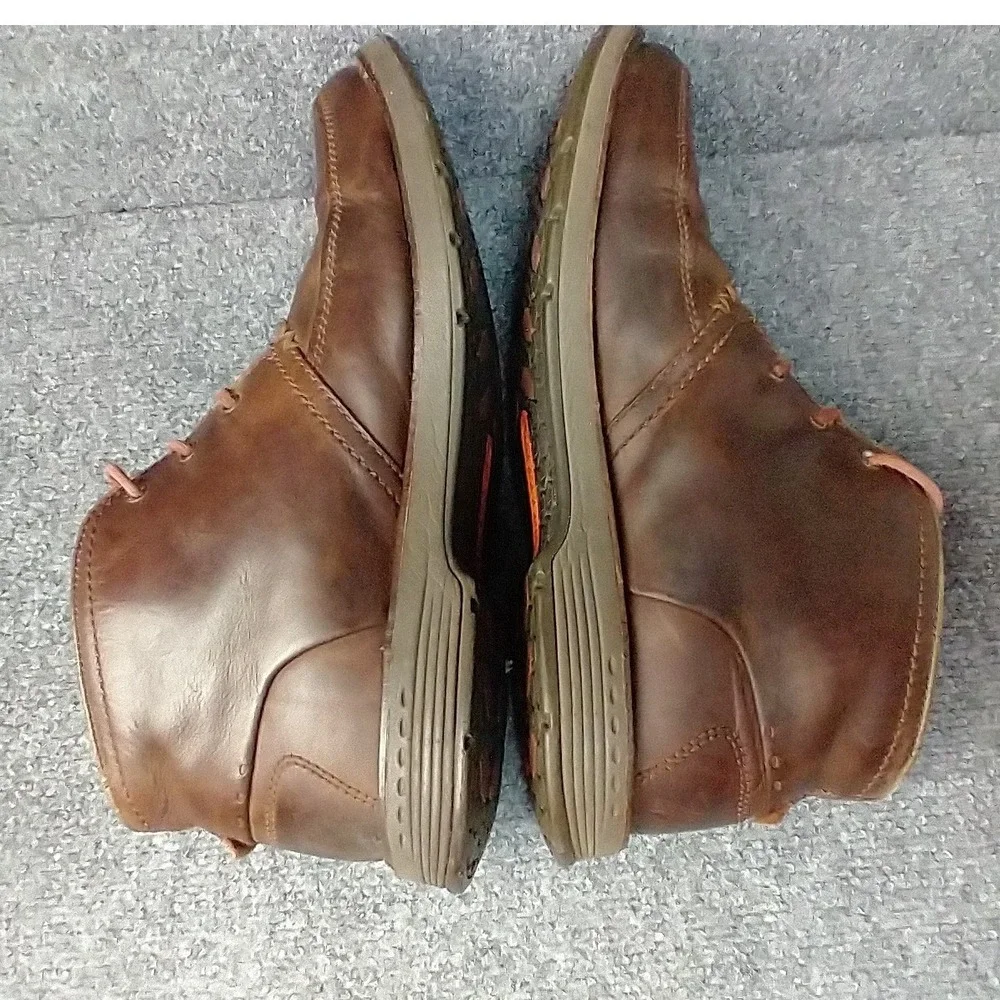 Merrell Cinnamon Brown Leather Chukka Boots Mens 13 J42131 Lace Up Moc Toe